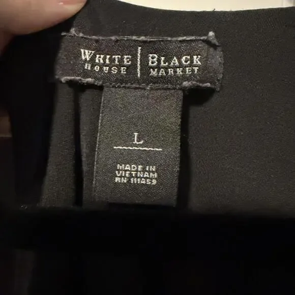 White House Black Market Black Sleeveless Blouse Size L - Picture 2 of 5